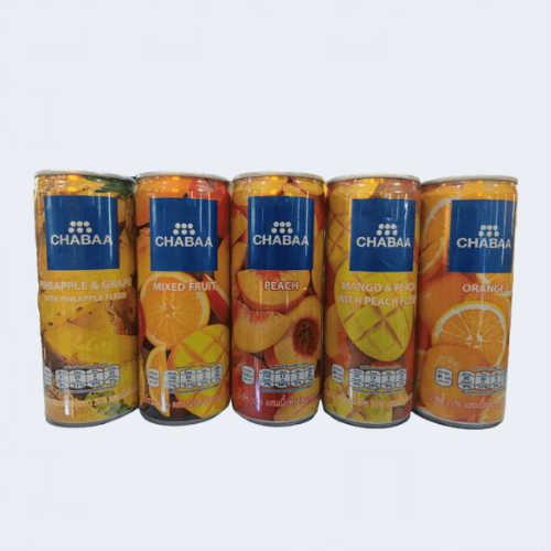 <h4>Chabaa Juice</h4>
                                    <div class='border-bottom my-3'></div> 
                                    <table id='alt-table' cellpadding='3' cellspacing='1' border='1' align='center' width='80%'>
                                        <thead id='head-dark'><tr><th>Quantity</th><th>Price/Unit</th></tr></thead>
                                        <tr><td>230ml</td><td class='price'>₹60</td></tr>
                                    </table>
                                    <b class='text-start'>Description :</b>
                                            <p class='text-justify mt-2'>Chabaa brand juice ,made from the freshness of fruits processed and packed in a state of art production & packaging facility with no added preservatives, no added sugar, & no added color. Chabaa juice has a very refreshing taste, which makes you feel the warm winds it brings.</p>