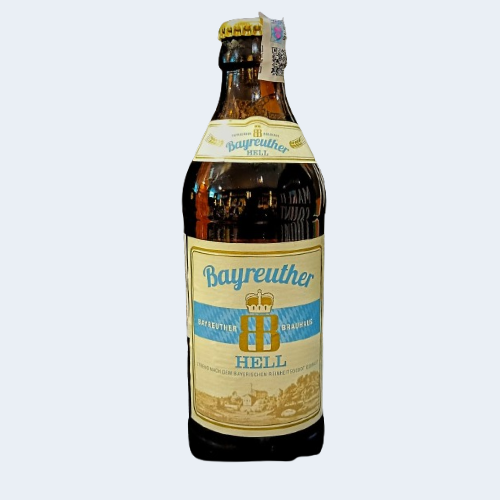 <h4>The Bayreuther Hell</h4>
                                    <div class='border-bottom my-3'></div>
                                    <table id='alt-table' cellpadding='3' cellspacing='1' border='1' align='center' width='80%'>
                                        <thead id='head-dark'><tr><th>Quantity</th><th>Price/Unit</th></tr></thead>
                                        <tr><td>330ml</td><td class='price'>₹300</td></tr>
                                    </table>
                                    <b class='text-start'>Description :</b>
                                            <p class='text-justify mt-2'>The Bayreuther Brauhaus has a tradition of 150 years in brewing Bavarian specialties the artisan and honest way. The Bayreuth brewery turns the original Bavarian way of life into a real treat with genuine and honest beers that are brewed with passion and a lot of love.
                                                The Bayreuther Hell is a typical Bavarian Helle, at home in the beer garden - tasty and mild, fresh and spicy.</p>