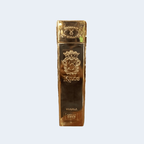 <h4>3 Kilos Gold 999.9 Vodka</h4>
                                        <div class='border-bottom my-3'></div> 
                                    <table id='alt-table' cellpadding='3' cellspacing='1' border='1' align='center' width='80%'>
                                        <thead id='head-dark'><tr><th>Quantity</th><th>Price/Unit</th></tr></thead>
                                        <tr><td>1 Ltr.</td><td class='price'>₹5700</td></tr>
                                    </table>
                                    <b class='text-start'>Description :</b>
                                            <p class='text-justify mt-2'>The 3 Kilos Gold 999.9 Vodka is a premium Dutch vodka, five times distilled from hand-selected European golden wheat. The approachable aroma of this vodka will open up your senses with a light floral and vanilla bean tease. Palate: The soft, silky grains are well-balanced with gentle sweet hints of grapefruit and almond.</p>