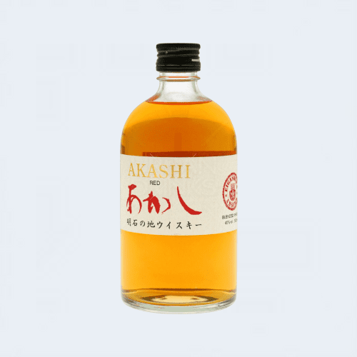 <h4>Akashi Red Blended Scotch Whiskey</h4>
                                              <div class='border-bottom my-3'></div> 
                                            <table class='mb-3' id='alt-table' cellpadding='3' cellspacing='1' border='1' align='center' width='80%'>
                                                <thead id='head-dark'><tr><th>Quantity</th><th>Price/Unit</th></tr></thead>
                                                <tr><td>500ml</td><td class='price'>₹3570</td></tr>
                                            </table>
                                            <b class='text-start'>Description :</b>
                                            <p class='text-justify mt-2'>Akashi Red is made at the Eigashima (aka White Oak) distillery, which was founded in 1888. Produced by Akashi, this is a light and fruity whisky with notes of peach, almond and grape.</p>