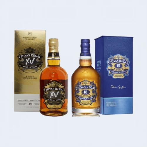 <h4>Chivas Regal 15YO & 18YO Blended Scotch Whiskey</h4>
                                              <div class='border-bottom my-3'></div> 
                                            <table class='mb-3' id='alt-table' cellpadding='3' cellspacing='1' border='1' align='center' width='80%'>
                                                <thead id='head-dark'><tr><th>Quantity</th><th>Price/Unit</th></tr></thead>
                                                <tr><td>750ml</td><td class='price'>₹4500</td></tr>
                                                <tr><td>750ml</td><td class='price'>₹5510</td></tr>
                                            </table>
                                            <b class='text-start'>Description :</b>
                                            <p class='text-justify mt-2'>Chivas 15 is selectively finished in cognac casks for a luxurious Scotch whisky.<br>
                                                Chivas Regal 18 Year Old blended Scotch whisky has a blend of 85 flavour notes in every drop. Chivas 18 is a complex yet refined whisky with a perfect balance.</p>