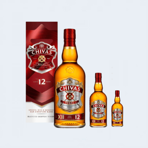 <h4>Chivas Regal 12YO Blended Scotch Whiskey</h4>
                                              <div class='border-bottom my-3'></div> 
                                            <table class='mb-3' id='alt-table' cellpadding='3' cellspacing='1' border='1' align='center' width='80%'>
                                                <thead id='head-dark'><tr><th>Quantity</th><th>Price/Unit</th></tr></thead>
                                                <tr><td>750ml</td><td class='price'>₹2900</td></tr>
                                                <tr><td>200ml</td><td class='price'>₹890</td></tr>
                                                <tr><td>50ml</td><td class='price'>₹250</td></tr>
                                            </table>
                                            <b class='text-start'>Description :</b>
                                            <p class='text-justify mt-2'>Distinctive Speyside flavours of crisp orchard fruits, wild heather and sweet honey. Our signature blended Scotch whisky has a rich and generous taste that's synonymous with our house style; and primarily, it's an undeniably smooth whisky.</p>