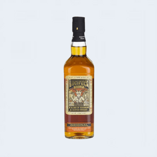 <h4>Lucifer's Gold Blended Scotch Whiskey</h4>
                                              <div class='border-bottom my-3'></div> 
                                            <table class='mb-3' id='alt-table' cellpadding='3' cellspacing='1' border='1' align='center' width='80%'>
                                                <thead id='head-dark'><tr><th>Quantity</th><th>Price/Unit</th></tr></thead>
                                                <tr><td>700ml</td><td class='price'>₹1770</td></tr>
                                            </table>
                                            <b class='text-start'>Description :</b>
                                            <p class='text-justify mt-2'>Lucifer's Gold is made with a blend of one part Scotch whisky, one part Kentucky bourbon. The result is a smooth tipple with the fruitiness and spice that you'd expect from Scotch, balanced with vanilla and charred oak notes from bourbon - devilishly good.</p>