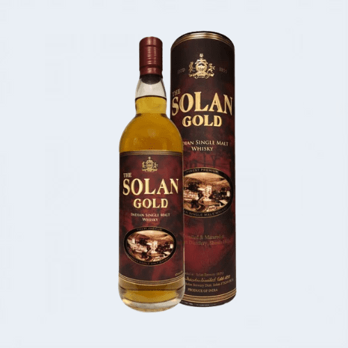 <h4>Solan Gold Single Malt Scotch Whiskey</h4>
                                             <div class='border-bottom my-3'></div> 
                                            <table id='alt-table' cellpadding='3' cellspacing='1' border='1' align='center' width='80%'>
                                                <thead id='head-dark'><tr><th>Quantity</th><th>Price/Unit</th></tr></thead>
                                                <tr><td>750ml</td><td class='price'>₹3990</td></tr>
                                            </table>
                                            <b class='text-start'>Description :</b>
                                            <p class='text-justify mt-2'>Solan Gold is blended with mature Malt Spirits produced using traditional Scottish methods of malting, kneading, and distillation on vintage copper pot stills and aged in oak casks</p>