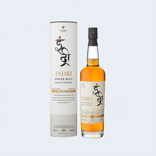 <h4>Indri Single Malt Indian Whiskey</h4>
                                             <div class='border-bottom my-3'></div> 
                                            <table id='alt-table' cellpadding='3' cellspacing='1' border='1' align='center' width='80%'>
                                                <thead id='head-dark'><tr><th>Quantity</th><th>Price/Unit</th></tr></thead>
                                                <tr><td>750ml</td><td class='price'>₹4190</td></tr>
                                            </table>
                                            <b class='text-start'>Description :</b>
                                            <p class='text-justify mt-2'>Indri Single Malt Indian Whiskey remarkable single malt is made from indigenous six-row barley grown for hundreds of years in Rajasthan. Matured with care since 2010, Indri–Trini is also the first Indian whisky to be produced in three different wooden barrels: in ex-bourbon, ex-wine, and PX sherry casks.

                                            </p>