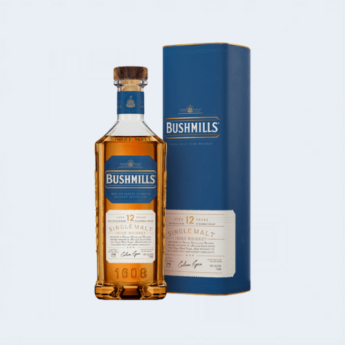 <h4>Bushmills 12YO Single Malt Irish Scotch Whiskey</h4>
                                             <div class='border-bottom my-3'></div> 
                                            <table id='alt-table' cellpadding='3' cellspacing='1' border='1' align='center' width='80%'>
                                                <thead id='head-dark'><tr><th>Quantity</th><th>Price/Unit</th></tr></thead>
                                                <tr><td>700ml</td><td class='price'>₹4970</td></tr>
                                            </table>
                                            <b class='text-start'>Description :</b>
                                            <p class='text-justify mt-2'>Bushmills 12YO whiskey is triple-distilled from 100% malted barley and matured for a minimum of 11 years in former sherry casks and bourbon casks, before combining and finishing for 6-9 months in Marsala wine casks, creating a whiskey rich in dried fruit and nut flavors.</p>