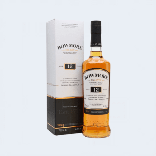 <h4>Bowmore 12YO Single Malt Scotch Whiskey</h4>
                                             <div class='border-bottom my-3'></div> 
                                            <table id='alt-table' cellpadding='3' cellspacing='1' border='1' align='center' width='80%'>
                                                <thead id='head-dark'><tr><th>Quantity</th><th>Price/Unit</th></tr></thead>
                                                <tr><td>700ml</td><td class='price'>₹3940</td></tr>
                                            </table>
                                            <b class='text-start'>Description :</b>
                                            <p class='text-justify mt-2'>Bowmore 12yo has a place in many hearts as Islay's 'medium-peated' malt. A pronounced iodine character with plenty of pepper, the current 12yo bottling is a welcome return to the classic Bowmores of the 1960s and '70s, with the emphasis on tropical fruit and smoke. A deserved runner-up in our Whisky of the Year 2014-15 blind tasting.</p>